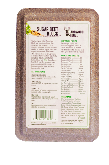 Hardwood Ridge 4 lb. Sugar Beet Deer Attractant Mineral Block (FREE SHIPPING)